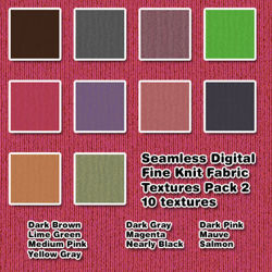 Seamless Digital Fine Knit Fabric Texture Pack 2