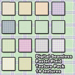 Seamless Digital Pastel Plaid Texture Pack 1