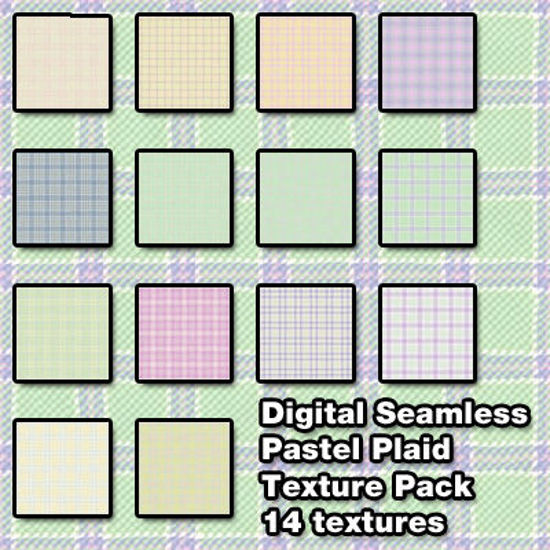 Picture of Seamless Digital Pastel Plaid Texture Pack 1