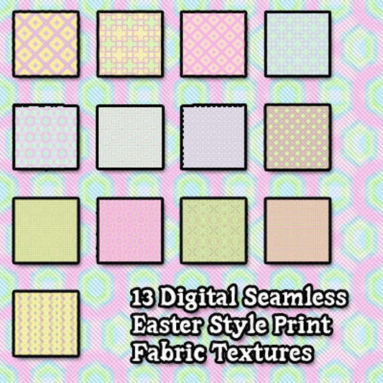 Picture of Digital Seamless Easter Themed Style Print Fabric Texture Pack