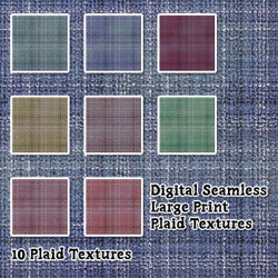 Digital Seamless Large Print Plaid Fabric Pack
