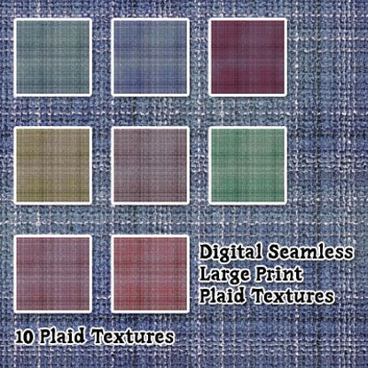 Picture of Digital Seamless Large Print Plaid Fabric Pack