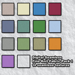 Seamless Digital Fine Knit Fabric Texture Pack 1