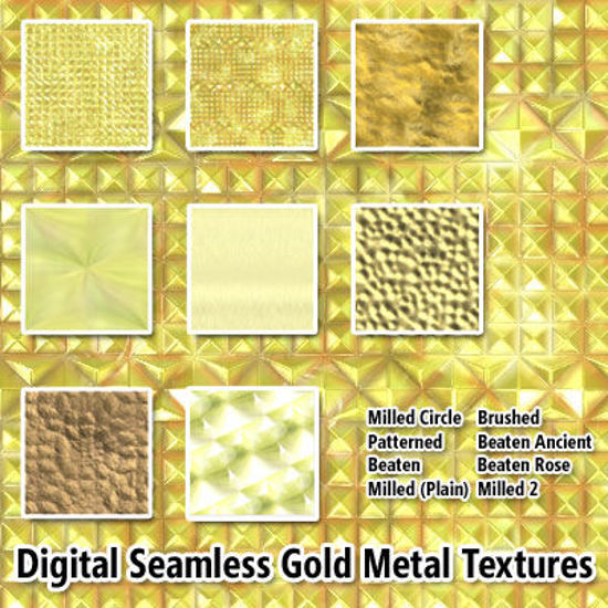 Picture of Digital Seamless Gold Metal Textures