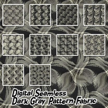 Picture of Digital Seamless Dark Gray Pattern Fabric Textures