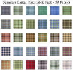 Seamless Digital Plaid Fabric Pack - 30 Plaids
