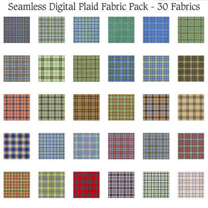 Picture of Seamless Digital Plaid Fabric Pack - 30 Plaids