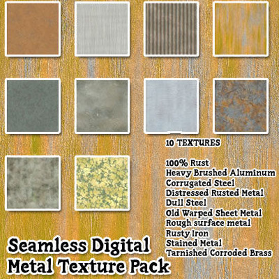 Picture of Seamless Digital Metal Texture Pack - 10 Textures