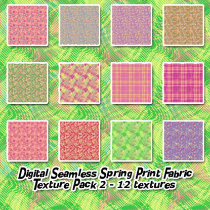 Picture of Digital Seamless Spring Print Fabric Textures Pack 2