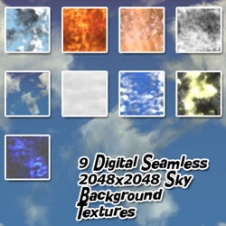 Digital Seamless 2048x2048 Sky Background Textures