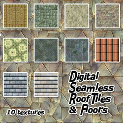 Digital Seamless Roof Tiles and Floor Textures