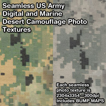 Picture of Seamless US Military Digital Camouflage Photo Textures