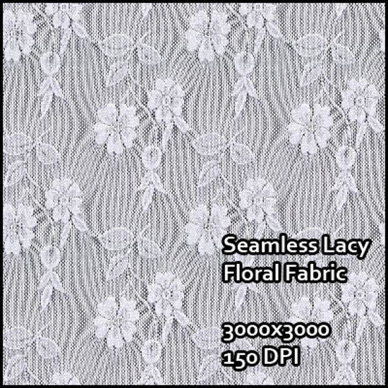 Picture of Seamless Lacy Floral Fabric Photo Texture