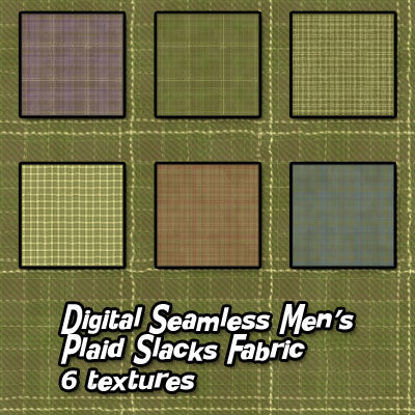 Picture of Digital Seamless Men's Plaid Pants Fabric Textures