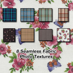 8 Seamless Stripe and Pattern Fabric Photo Textures Set 3