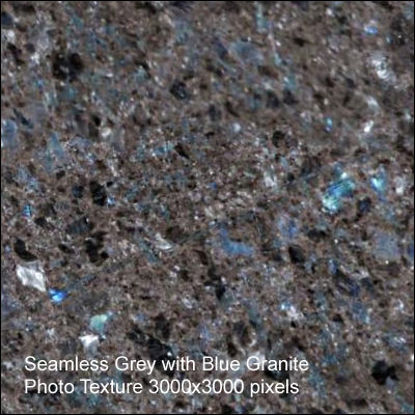 Picture of Seamless Granite Photo Textures 3000x3000 Pixels -Greyw-Blue-Granite
