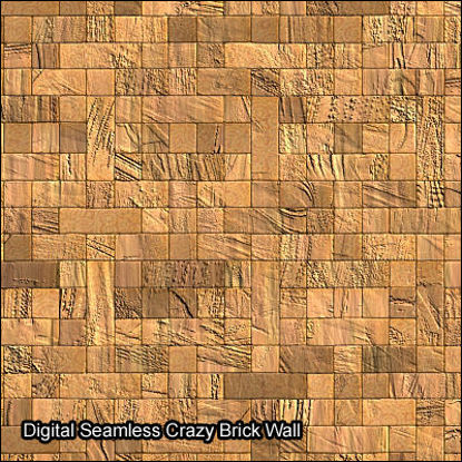 Picture of Seamless Digital & Photo Wall Texture Set - crazy-brown-brick