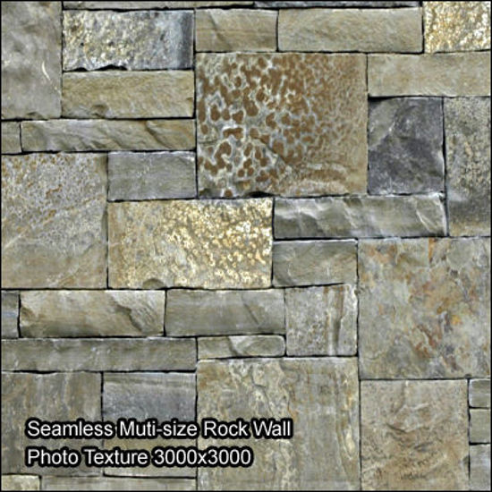Picture of Seamless Digital & Photo Wall Texture Set - MultiSize-Stone-Block-Wall