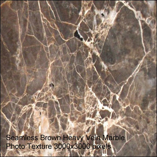 Picture of Seamless Marble Photo Textures 3000x3000 - Brown-Heavy-Vein-Marble