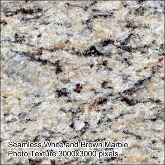 Picture of Seamless Marble Photo Textures 3000x3000 - White-Brown-Ground-Marble