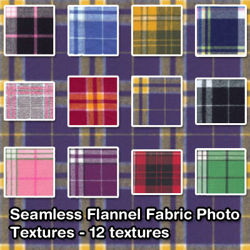 Seamless Flannel Fabric Photo Textures