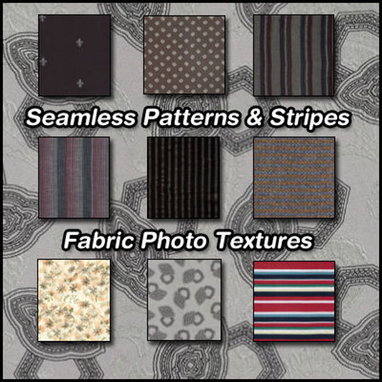 Picture of Seamless Patterns and Stripes Fabric Photo Textures