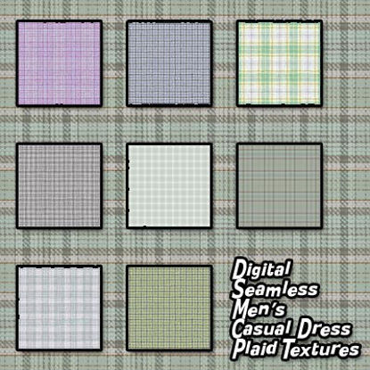 Picture of Digital Seamless Men's Plaid Dress Fabric Textures