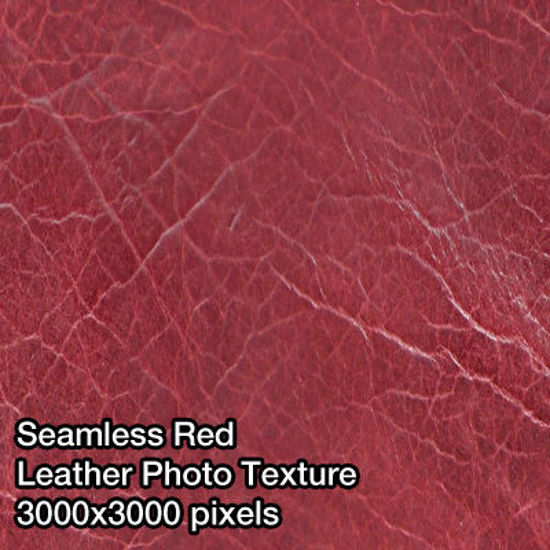 Picture of Seamless Leather Photo Textures - 3000x3000 pixels - Red-Leather