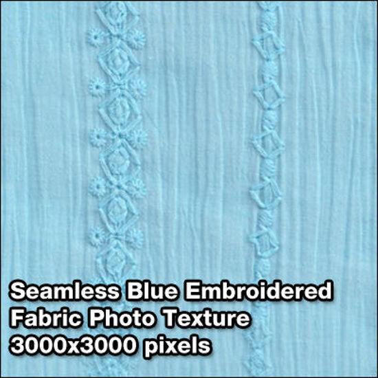 Picture of Seamless Women's Fabric Photo Textures Set - Blue-Embroidery-Fabric