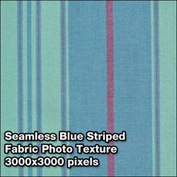 Seamless Women's Fabric Photo Textures Set - Blue-Striped-Fabric