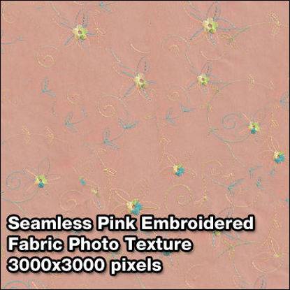 Picture of Seamless Women's Fabric Photo Textures Set - Pink-Embroidered-Fabric