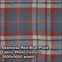 Seamless Women's Fabric Photo Textures Set - Red-Blue-Plaid-Flannel