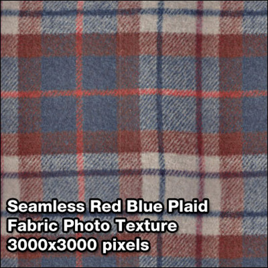 Picture of Seamless Women's Fabric Photo Textures Set - Red-Blue-Plaid-Flannel
