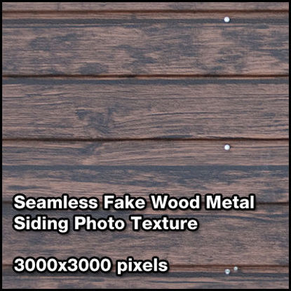 Picture of Seamless Metal Photo Texture Set - 3000x3000 Pixels - Fake-Wood-Metal-Siding