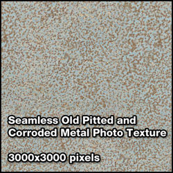 Seamless Metal Photo Texture Set - 3000x3000 Pixels - Old-Pitted-Corroded-Metal