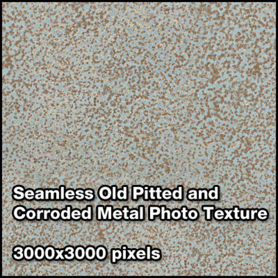 Picture of Seamless Metal Photo Texture Set - 3000x3000 Pixels - Old-Pitted-Corroded-Metal