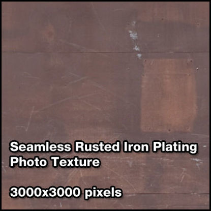 Picture of Seamless Metal Photo Texture Set - 3000x3000 Pixels - Rust-Steel-Plating