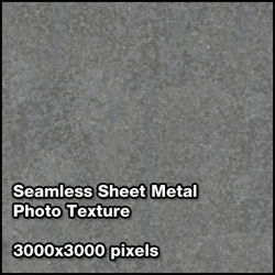 Seamless Metal Photo Texture Set - 3000x3000 Pixels - Sheetmetal