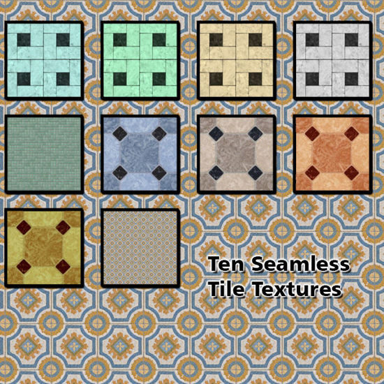 Picture of 10 Seamless Floor Tile Photo Textures