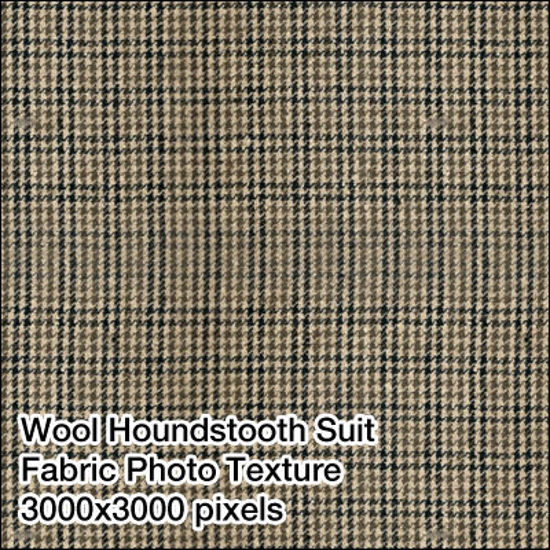 Picture of Seamless Men's Fabrics Photo Textures 3000x3000 pixels - Wool-Houndstooth