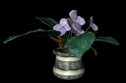 Picture of African Violets Potted Plant Prop