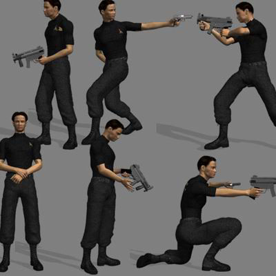 Real Action Pose Drawing Reference Book - Gun Action Guide
