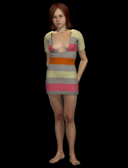 Picture of Low Cut Slinky Knit Dress for Roxie