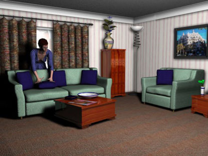 Picture of Lounge All items are seperate but load into the positions shown for easy use