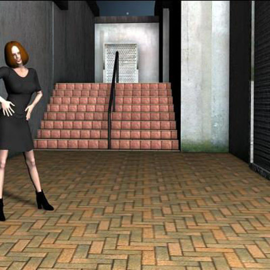 Picture of Alley with Steps Scene