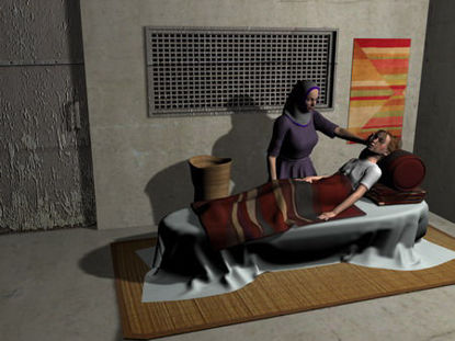 Picture of Biblical Set 1 for Poser - Optional Props ( room , bed )