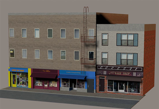 Picture of Bake Shop Building and Street Scene