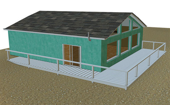 Picture of Interior and Exterior Beach House Scene - Poser and DAZ Studio Format