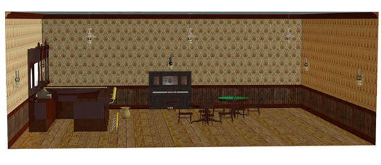 Picture of Complete 1890's Saloon Interior Scene - Poser / DAZ Format