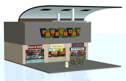 Modular Mall Scene - Food Court Part 2 - MMFC-AdjustableTable